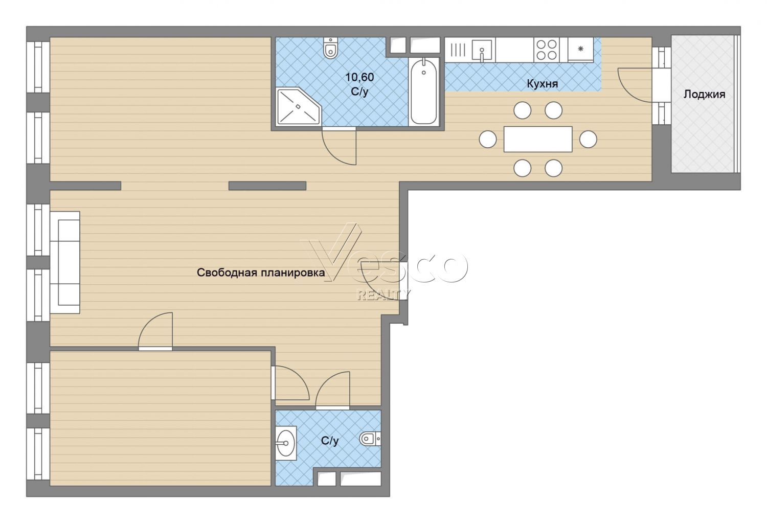 Квартира площадью 143 м²