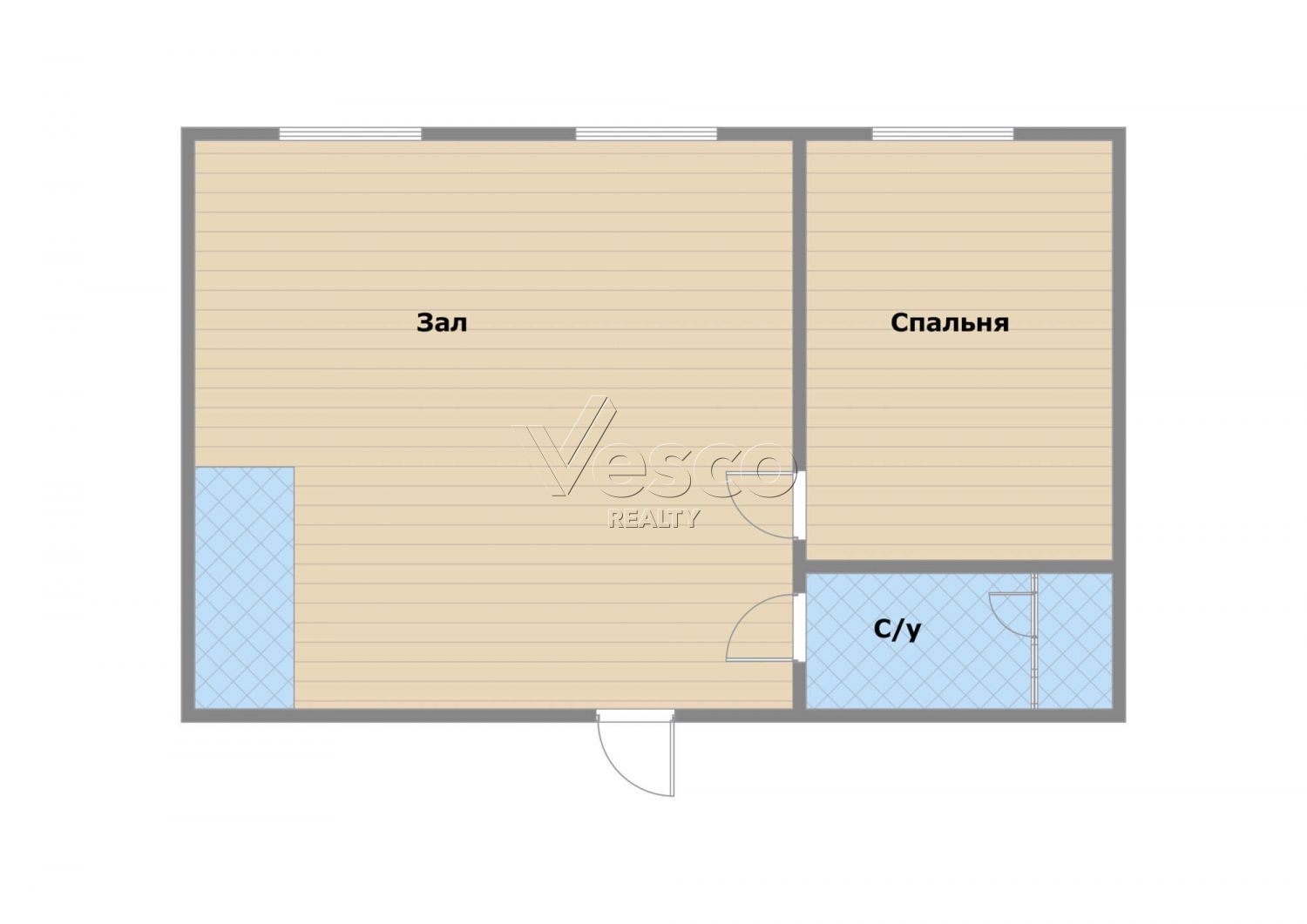 Квартира площадью 68.8 м²