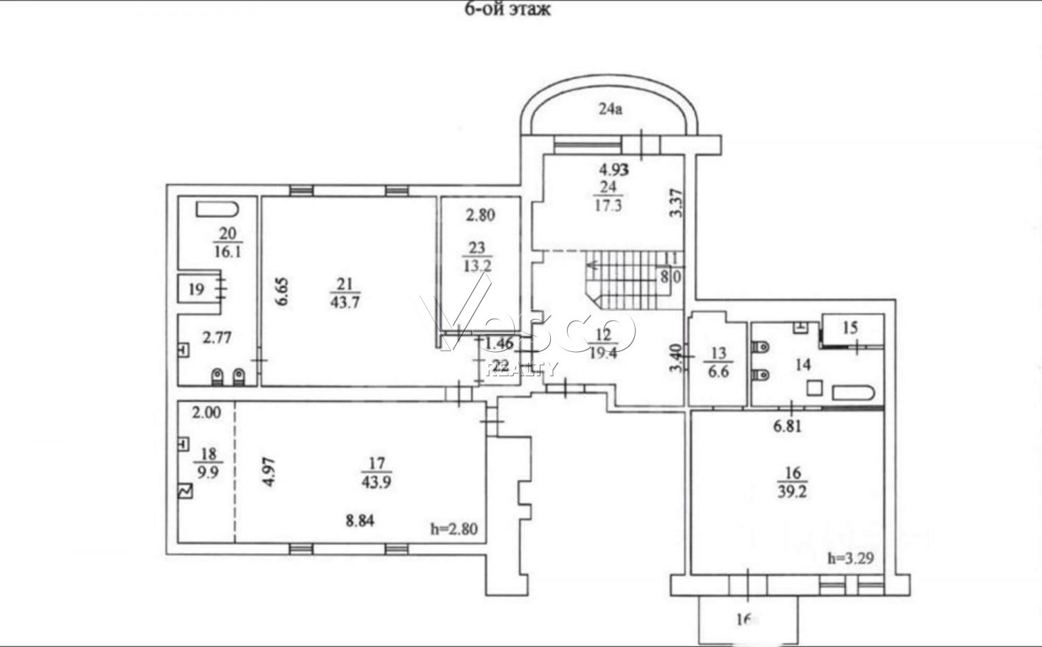 Квартира площадью 239.4 м²