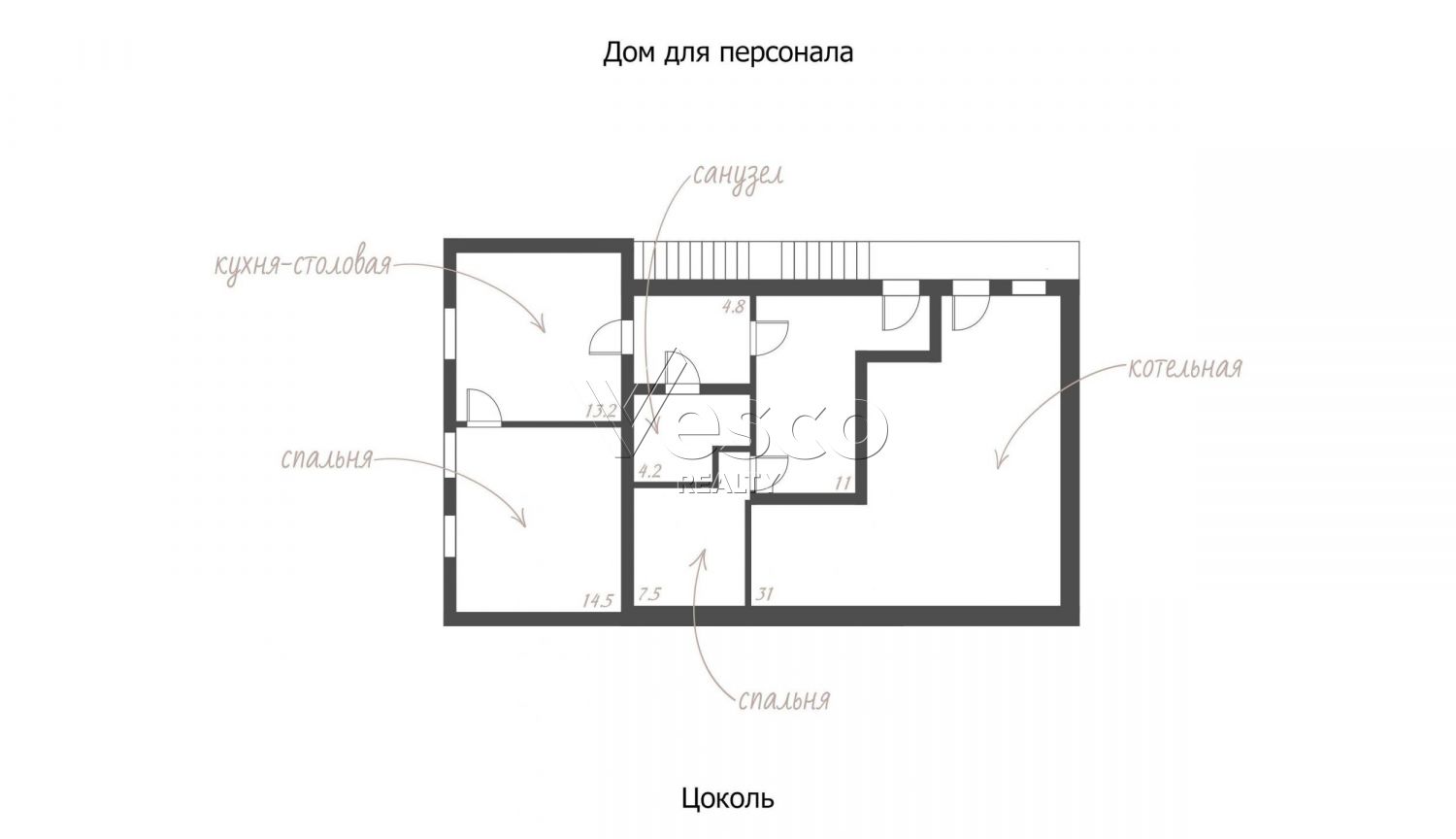 Загородный дом на границе с лесом