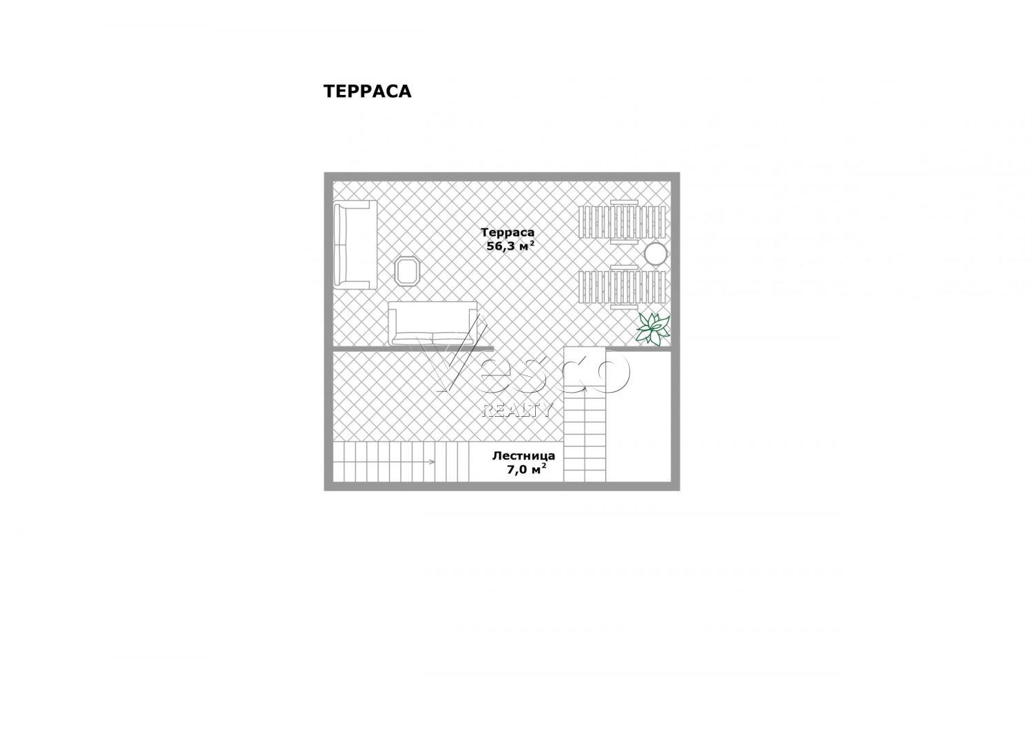 Вилла с личной террасой на крыше в центре Москвы