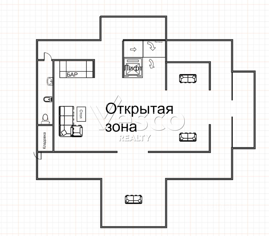 Коттедж с лифтом и бассейном